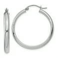 thumbnail image 1 of 14K White Gold Hoop Earrings, 1 of 4