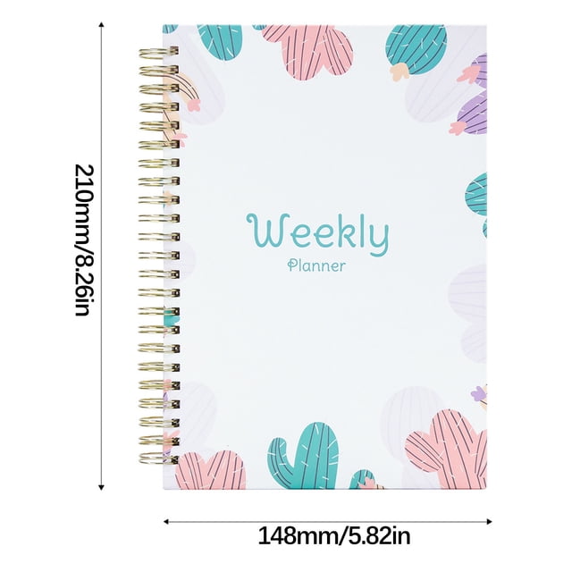 Halloween Skeletons Weekly Schedule Book Hard Case Notebook A5 Coil Book Elastic Notebook