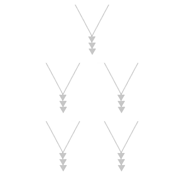 Sonducket Collares de niña Cadena de clavícula con encanto exquisito para decoración de vestidos Plata Plata 5piezas Sonducket CBP199265