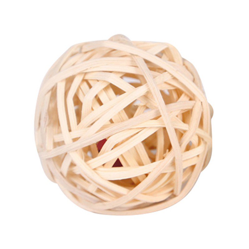 Pet Cat Toys Barbell Lollipop Natural Rattan Ball Toys Chewing Toys