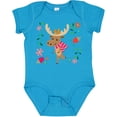 thumbnail image 3 of Inktastic Woodland Moose Spring Flowers Girls Baby Bodysuit, 3 of 5