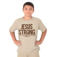 thumbnail image 3 of Jesus Strong Philippians 4:13 Bible Crewneck T Shirts Boy Girl Teen Brisco Brands XS, 3 of 6