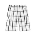 thumbnail image 7 of Ma Croix Men's Checkered Loose Fit Plaid Cargo Shorts, 7 of 7
