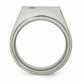 thumbnail image 2 of Titanium Polished and Brushed CZ Signet Ring Size: 11; for Adults and Teens; for Women and Men, 2 of 7