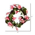 thumbnail image 2 of Vickerman 22" Artificial Dark Pink Magnolia Wreath., 2 of 2