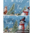 thumbnail image 6 of Blue Christmas Snowman Linen Curtain Valance for Bedroom/Bathroom/Kitchen/Office/Living/Dining Room Window,Xmas Tree Winter Snowflake Rod Pocket Topper Decorative Cafe Drapes Panel 60"x18", 6 of 6