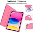 thumbnail image 5 of KOMI for iPad 10th Generation Case 2022 with Pencil Holder, iPad 10.9 Inch Case [Support Touch ID] Flexible TPU Back Shell Smart Trifold Stand Protective Cover, Auto Wake/Sleep, 5 of 5