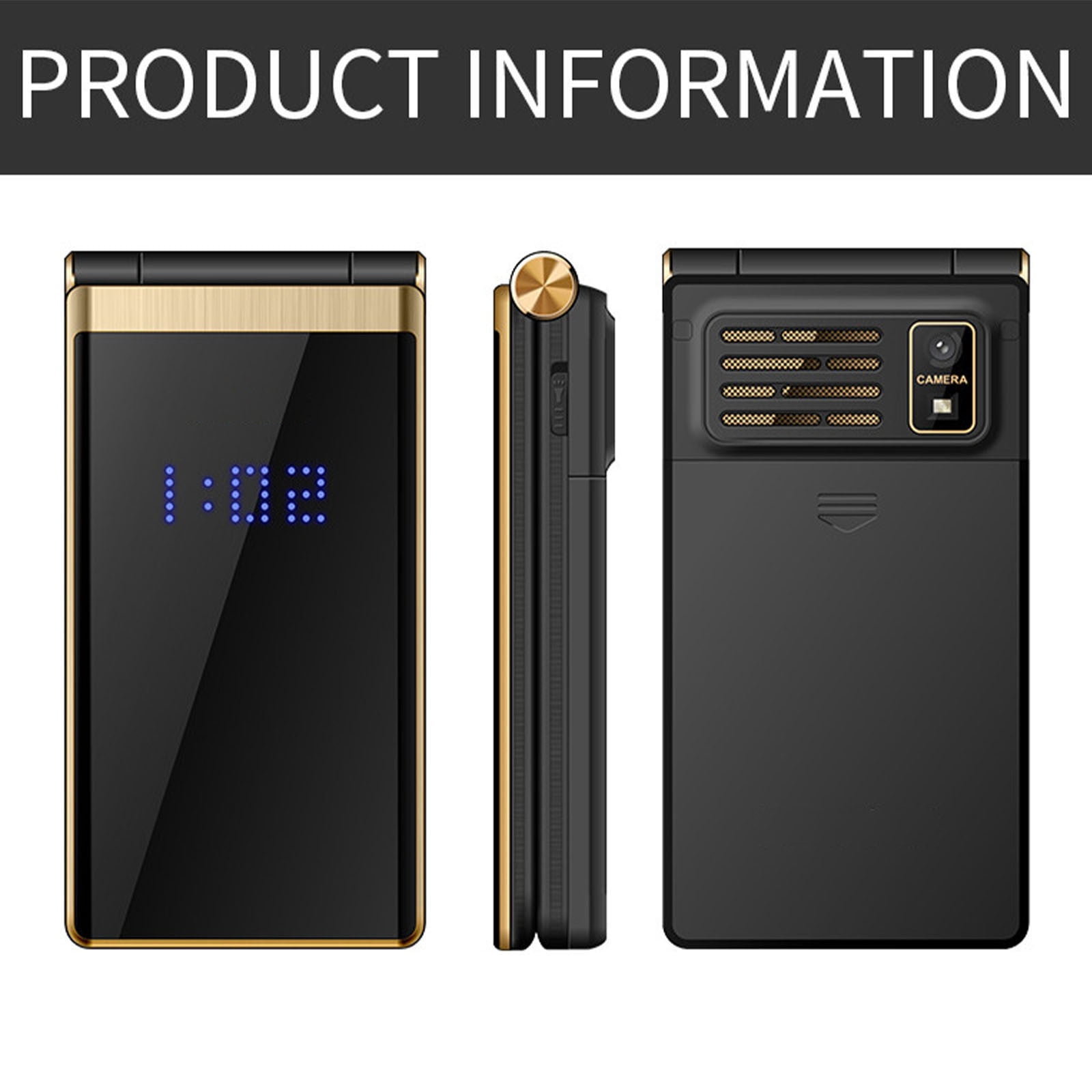 Taicans Senior Flip Phone with 2.6" Large Screen & 4800mAh Battery – Elderly Cell Phone with SOS,Flashlight,Loud Speaker & Dual SIM for Easy Use,Cheap Cell phone‌‌‌
