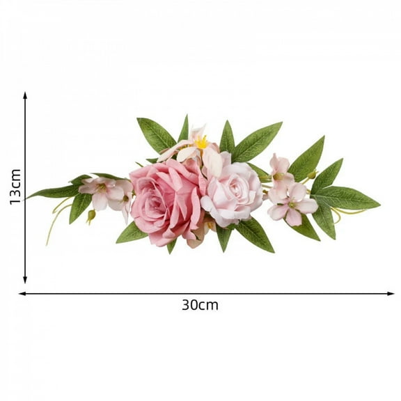 Yannew Pre-made Pink White Cake Topper Flowers Rustic Wedding Cake Decoration for Baby Shower Birthday Party Wedding Supplies