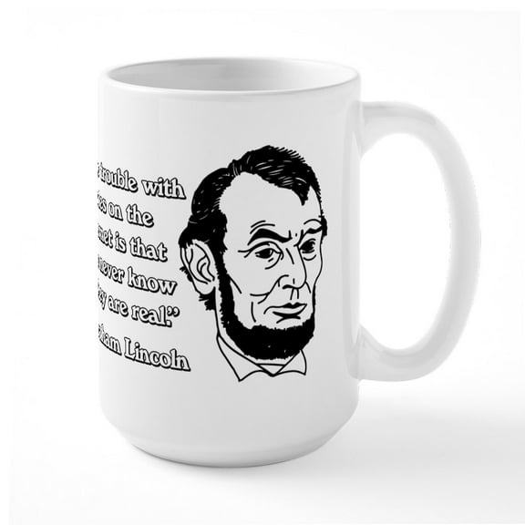 CafePress - Abraham Lincoln Internet - 15 oz Ceramic Large White Novelty Mug