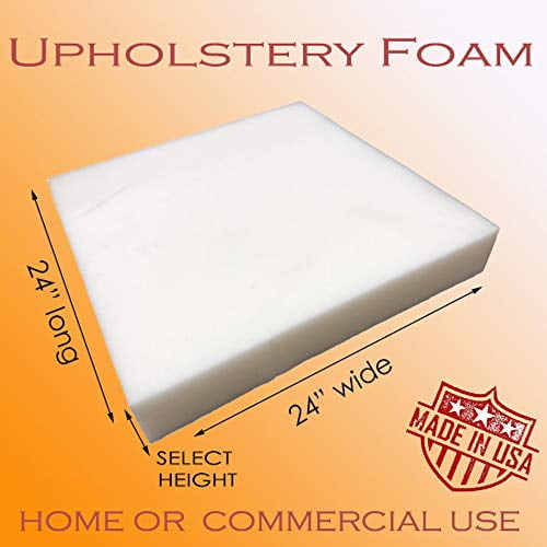 1" UPHOLSTERY FOAM SEAT PADS/CHAIRS/STOOLS/ medium/firm 3 SIZE'S density foam 