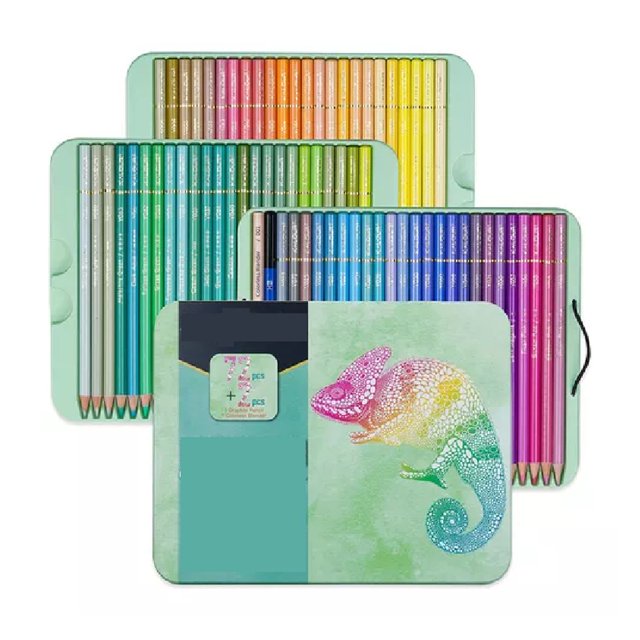 Set 72 Lápices Macaron Colores Dibujo Profesional +estuche