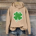 thumbnail image 2 of xixinqiwan Women's St. Patrick's Day Hoodies,Womens St. Patrick's Day Clover Print Hoodie Casual Long Sleeve Sweatshirt Irish Shamrock Pullover Tops, 2 of 6