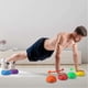 thumbnail image 5 of 6pcs Semi-circle Yoga Aid Ball (Durian Ball - Yellow + Red + Purple + blue + Green + Orange + Pump), 5 of 5