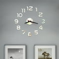 thumbnail image 3 of Agiferg DIY Wall Clock 3D Mirror Surface Sticker Home Office Decor Clock, 3 of 4