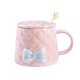 thumbnail image 1 of Taza de café Bowknot de cerámica de 350 ml, taza de té con mango y cuchara, porcelana resistente a altas temperaturas, lindo regalo para el hogar o la oficina, apto para lavavajillas, 1 of 5