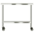thumbnail image 5 of vidaXL Kitchen Work Table with Wheels Storage Home Restaurant Stainless Steel, 5 of 8