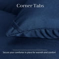 VOUA Twin Comforter Navy AllSeason, Quilted Duvet Insert with Corner Tabs, Washable