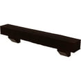 thumbnail image 3 of Ekena Millwork 4"H x 4"D x 60"W Rough Sawn Faux Wood Fireplace Mantel Kit w/ Ashford Corbels, Natural Pecan, 3 of 10