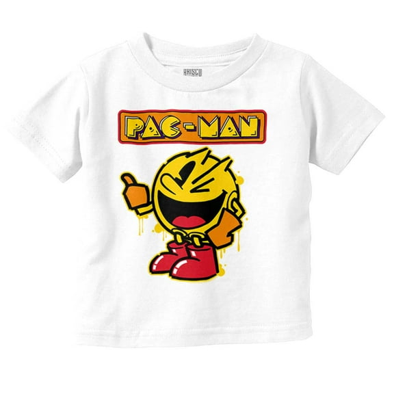 Retro PACMAN Video Arcade Game Drip Toddler Boy Girl T Shirt Infant Toddler Brisco Brands 6M