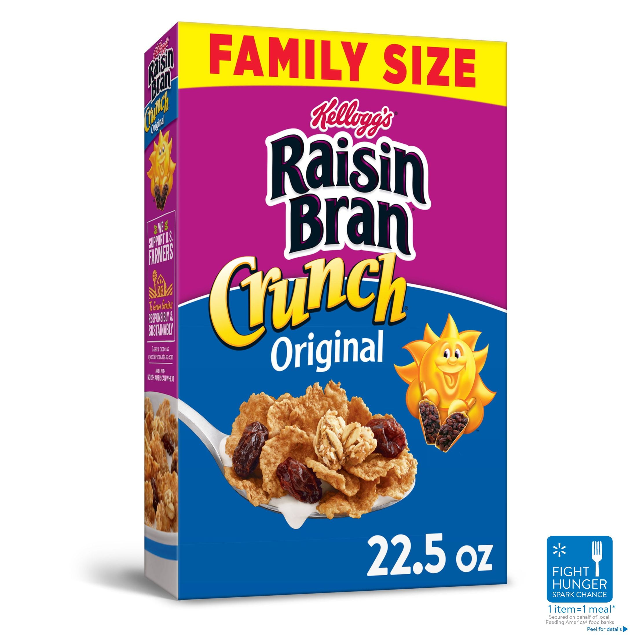 Kellogg's Raisin Bran Crunch Original Cold Breakfast Cereal, 22.5 oz