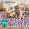 thumbnail image 4 of ODIKA Interlocking Boho Mosaic Geometric Abstract Swirl Ombre Purple Flowing Dynamic Pet Friendly & Kids Safe for Bedroom, Bedside, Nursery, 4 of 7