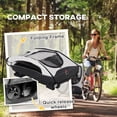 thumbnail image 5 of Aosom Bike Trailer for Kids 3 In1 Foldable Child Jogger Stroller Baby Stroller Transport Carrier with Shock Absorber System Rubber Tires Adjustable Handlebar Kid Bicycle Trailer White and Grey, 5 of 9