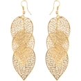 thumbnail image 1 of Boucles d'Oreilles Pendantes en Forme de Feuille Creuse pour Femmes, Bijoux de Fête, 1 of 4