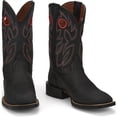 thumbnail image 2 of Justin Men's 11" Bowline Western Boot Broad Square Toe Black 8 EE  US, 2 of 8