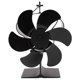thumbnail image 3 of Ventilador de estufa Jadeshay 6 aspas negro ventilador para chimenea accionado térmicamente, 3 of 8