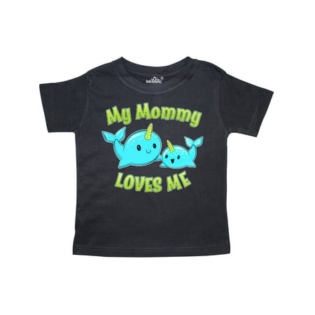 

Inktastic My Mommy loves me- cute narwhal Gift Toddler Boy or Toddler Girl T-Shirt