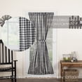 thumbnail image 2 of VHC Brands Annie Buffalo Check Curtain, Door Panel 72x40, Black, 2 of 5