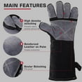 thumbnail image 2 of ARCCAPTAIN Welding Gloves 932 Heat/Fire Resistant 16 inches Gloves with Fireproof Stitching for Stick, Mig, Forge, BBQ, Grill, Fireplace, Baking, Stove Working Protection, 2 of 7
