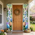 thumbnail image 5 of Easter Bunny and Egg Themed Couplets – 71" Long Porch Signs Hanging Banners | Outdoor Courtyard Decorations and Flags with "EASTER" & "HAPPY" Lettering | Double-Sided Polyester Garden Banner, 5 of 6