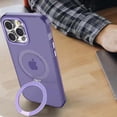 thumbnail image 6 of Compatible with iPhone 15 Pro Max Case with Ring Stand 180° Rotatable Magnetic Kickstand Invisible Holder Frosted Translucent Fashion Luxury Protection Shockproof Case for Women Girls Man, 6 of 10