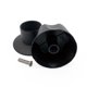 thumbnail image 4 of REGADERA DUCHA CUADRADA ABS 20 CMS NEGRO INCLUYE BRAZO Y MANERALES, 4 of 5