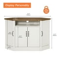 Corner TV Stand for TVs Up to 55 Inch, Corner Entertainment Center with