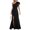 Black, variant on Qulqfy Maxi Womens Dresses Square Neck High Waisted Wedding Guest Sleeveless One Shoulder Casual Corset Elegant Wrap Ruffle Long Dress Black