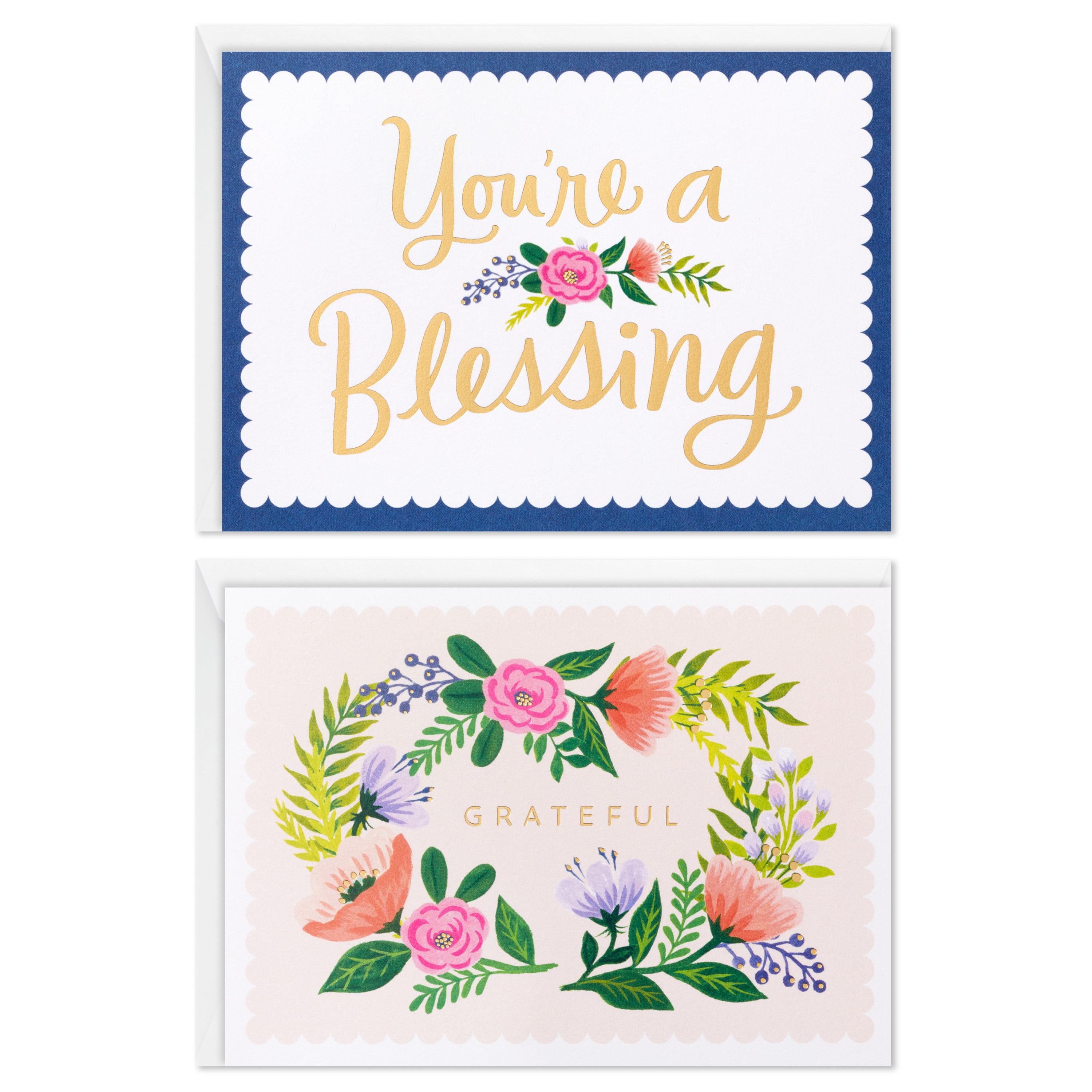 Hallmark Blank Thank-You Notes, Graceful Florals 50 ct.