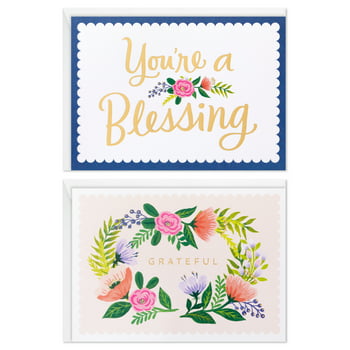 Hallmark Blank Thank-You Notes, Graceful Florals 50 ct.