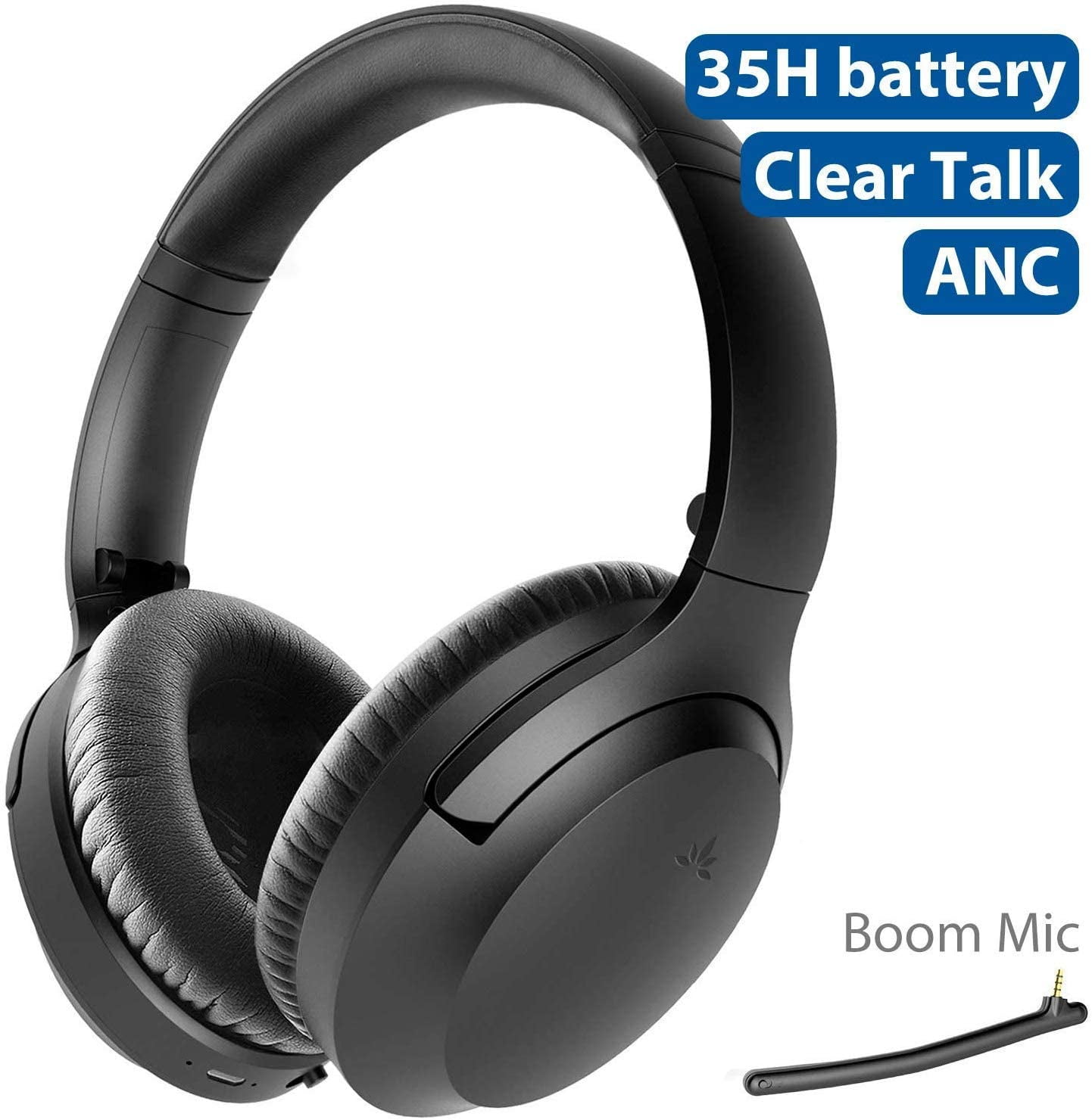 Best Home Office Headphones Avantree Aria Bluetooth Active Noise Cancelling Headphones with Boom