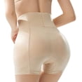 thumbnail image 2 of Defitshape Women's High Waist Shapewear Panties Seamless Padded Thigh Butt Lifter Hip Enhancer Underwear Tummy Control Body Shaper Shorts Slimming Booty Lifter Boy Shorts Nude Beige Large, 2 of 5