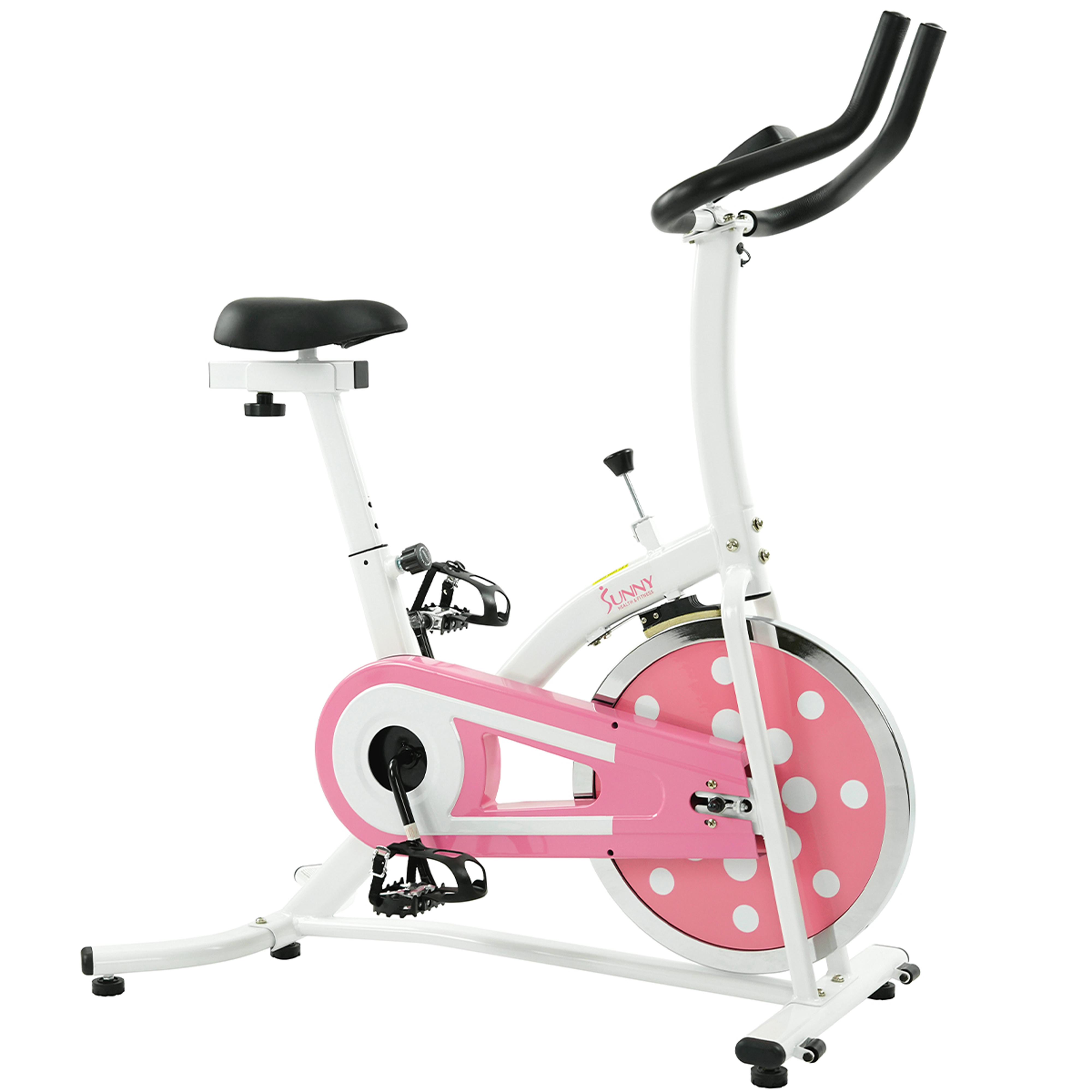 Sunny Health & Fitness Pink Chain Drive Indoor Cycling Exercise Stationary Bike w/ Monitor for Home Workout, Sport Training P8100 - image 3 of 8