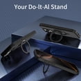 thumbnail image 6 of ELEHOLD Case for iPhone 14 Pro,Frosted Translucent Skin-Feel Case with Magnetic 360° Rotatable Ring Stand,Darkblue, 6 of 10