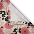 thumbnail image 6 of Ambesonne Floral Valance & Curtain, Circled Abstract, 55"x36", Pink and Black, 6 of 6