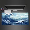 thumbnail image 2 of 1pc Blue Sea Wave Mousepad Computer HD Keyboard Pad Mouse Mat Desk Mats Natural Rubber Anti-Slip Office Mouse Pad, 2 of 8
