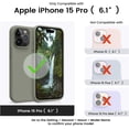 thumbnail image 6 of Designed for iPhone 15 Pro Case, Silicone Shockproof Slim Thin Phone Case for iPhone 15 Pro(6.1 inch), (Calke Green), 6 of 12