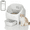 White, variant on Kicctian Smart Self-Cleaning Cat Litter Box with APP WiFi Control, Open-Top Automatic Litter Box with 7-Layer Safety Sensors, Ultra-Quiet Odor Control & 10.5L Sealed Bin for Cats,White