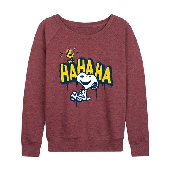 Peanuts - Ha Ha Graffiti - Women's Lightweight French Terry Long Sleeve Shirt