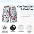 thumbnail image 3 of Balery London Landmark2 Bañador para hombre, shorts de playa de secado rápido con entrepierna y forro de compresión-Small, 3 of 6
